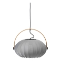 Halo Design 746354 - Lámpara colgante con cable DC 1xE27/40W/230V Ø 40 cm gris/roble