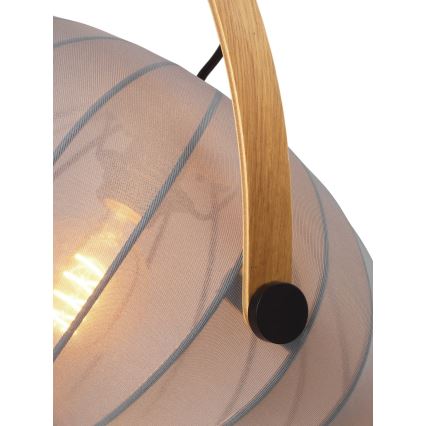 Halo Design 746354 - Lámpara colgante con cable DC 1xE27/40W/230V Ø 40 cm gris/roble