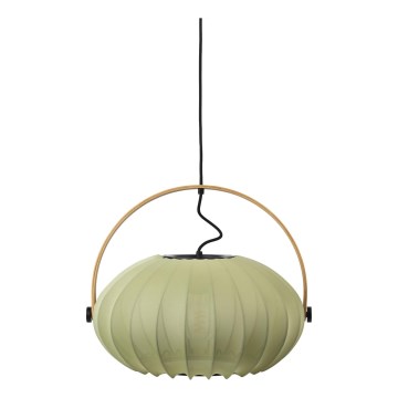Halo Design 746361 - Lámpara colgante con cable DC 1xE27/40W/230V Ø 40 cm verde/roble