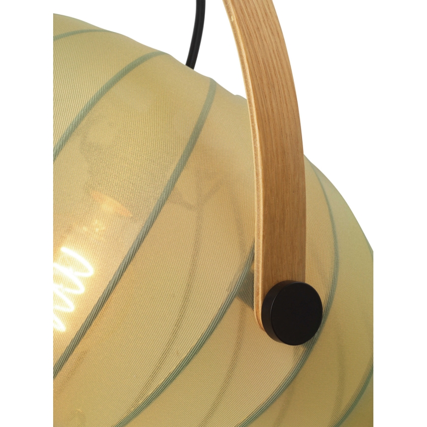 Halo Design 746361 - Lámpara colgante con cable DC 1xE27/40W/230V Ø 40 cm verde/roble