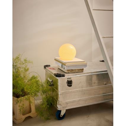 Halo Design 748808 - Lámpara de mesa CANDY 1xE14/25W/230V Ø 20 cm beige