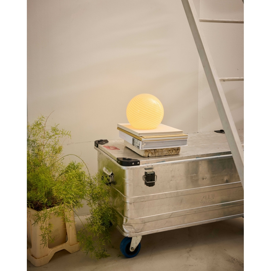 Halo Design 748808 - Lámpara de mesa CANDY 1xE14/25W/230V Ø 20 cm beige