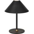Halo Design 800803 - Lámpara de sobremesa recargable regulable para exteriores HYGGE LED/3W/4000 mAh IP54 negra