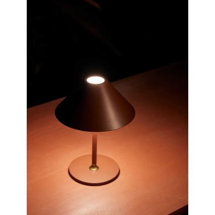 Halo Design 800834 - Lámpara de mesa recargable y regulable para exterior HYGGE LED/3W/4000 mAh IP54 burdeos