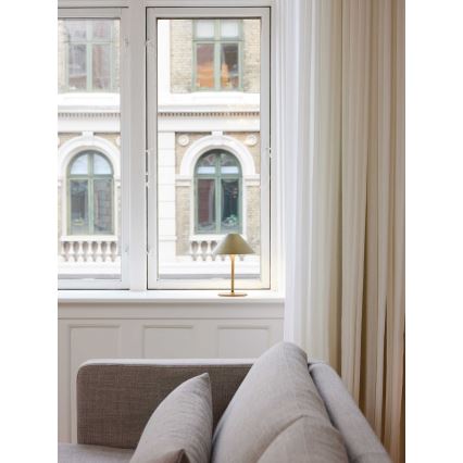 Halo Design 800841 - Lámpara de mesa LED regulable y recargable para exterior HYGGE LED/3W/4000 mAh IP54 latón