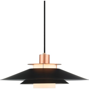 Halo Design 990785 - Lámpara colgante con cable RIVOLI 1xE27/40W/230V Ø 40 cm negro/cobre