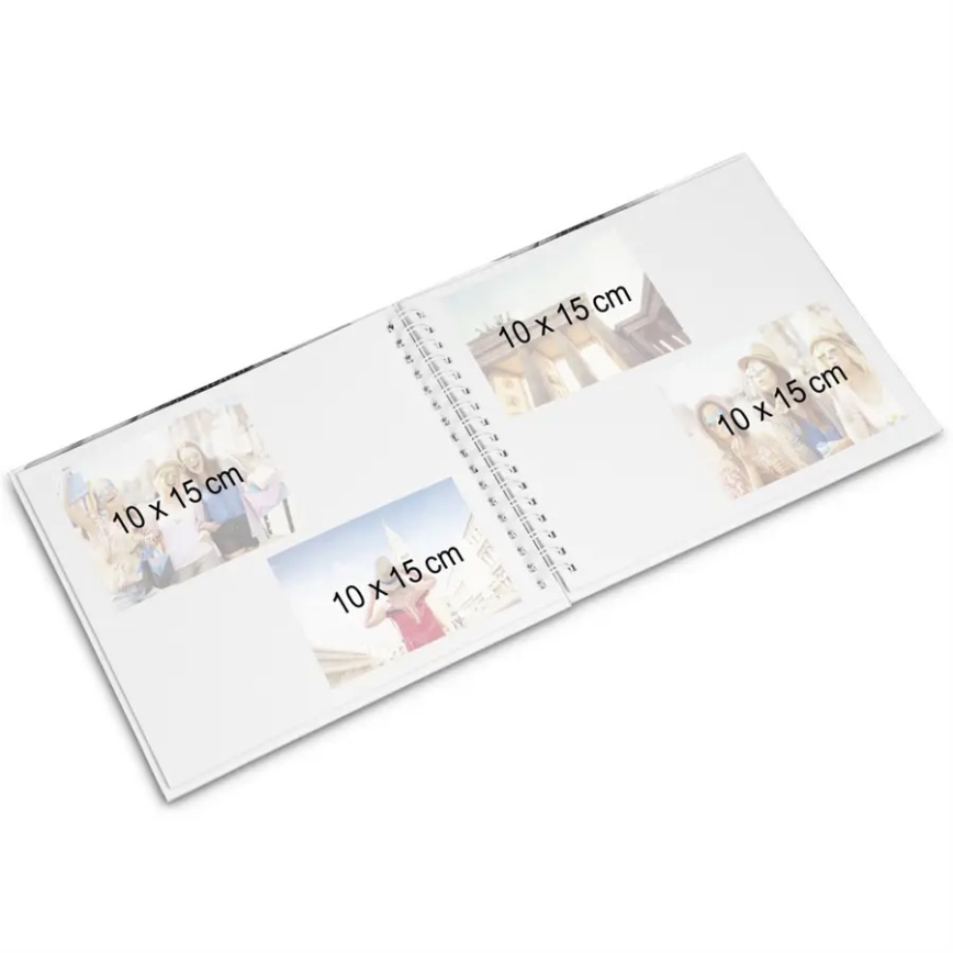 Hama - Álbum de fotos en espiral 28x24 cm 40 páginas beige/rosa