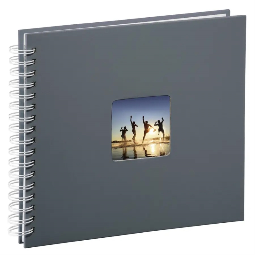 Hama - Álbum de fotos espiral 28x24 cm 50 páginas gris