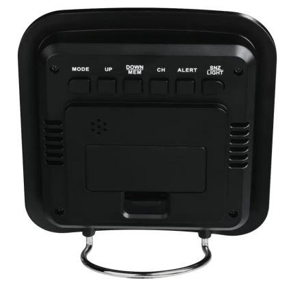 Hama - Estacion meteorologica con pantalla LCD y despertador 2xAA + 2xAAA negro