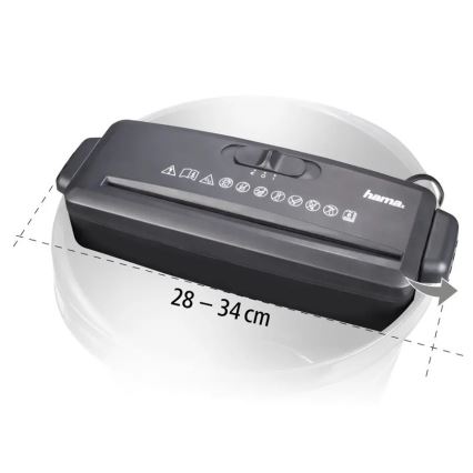 Hama - Mini trituradora de papel A4 230V negra