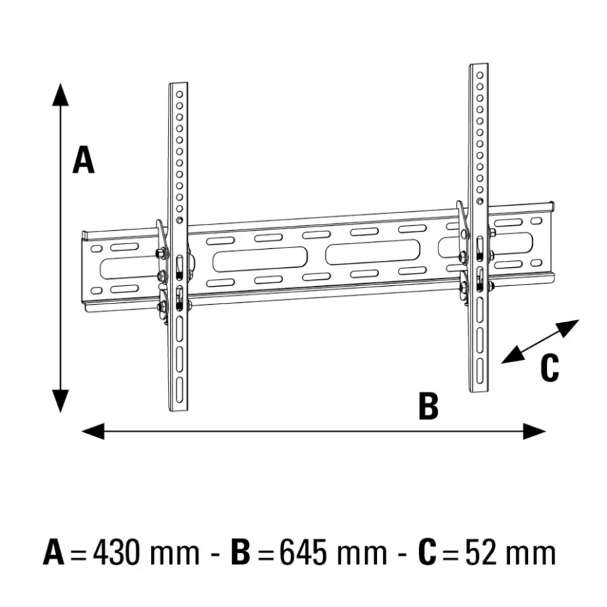 Hama - Soporte de pared inclinable para TV 32-75 negro