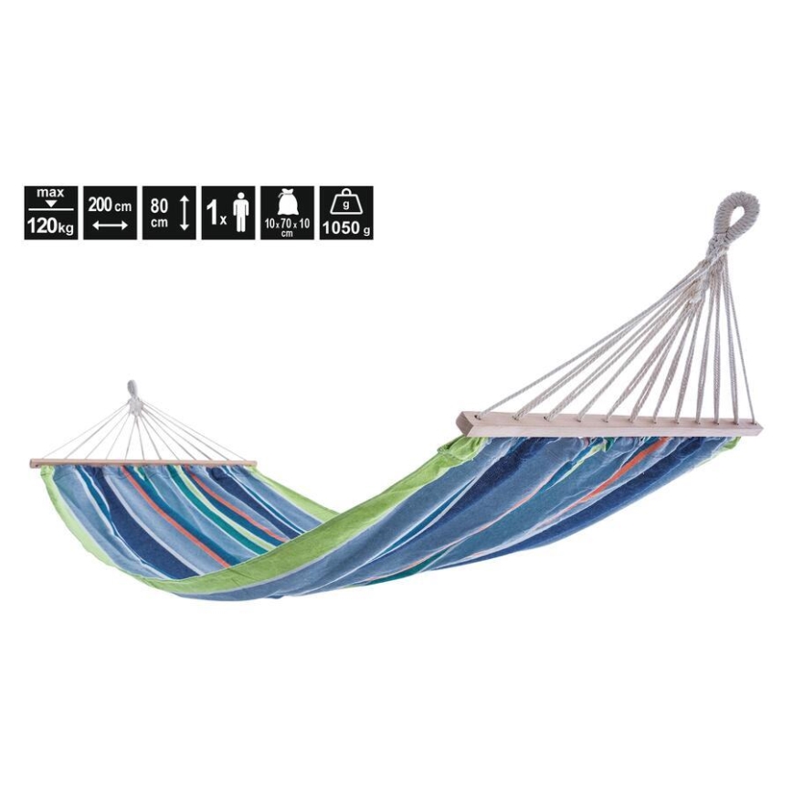 Hamaca 200 x 80 cm azul