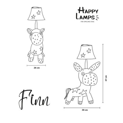Happy Lamps - Lámpara de mesa infantil LED FINN LED/5,4W/230V caballo
