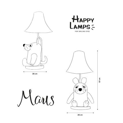 Happy Lamps - Lámpara de mesa infantil LED RATÓN DE SENDUNG MIT DER MAUS LED/5,4W/230V ratón