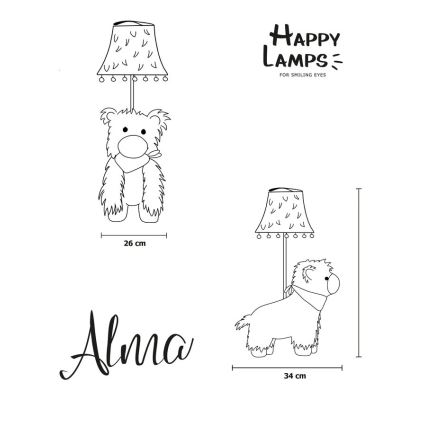 Happy Lamps - Lámpara de mesa LED infantil ALMA LED/5,4W/230V llama
