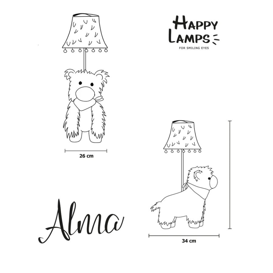 Happy Lamps - Lámpara de mesa LED infantil ALMA LED/5,4W/230V llama