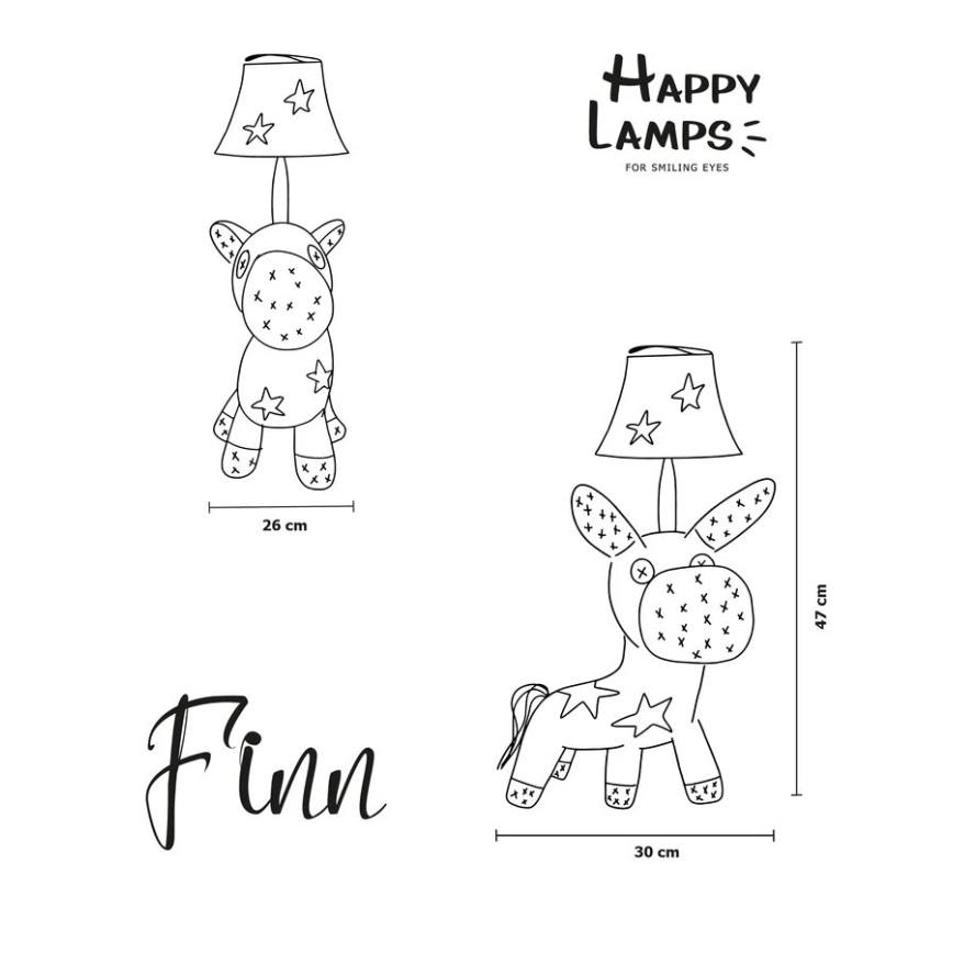 Happy Lamps - Lámpara de mesa LED infantil FINN LED/5,4W/230V caballo