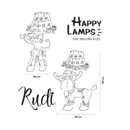 Happy Lamps - Lámpara de mesa LED infantil RUDI LED/5,4W/230V reno