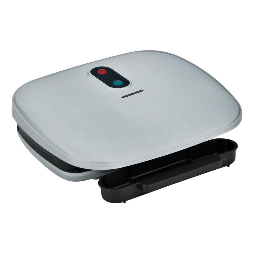 Heinner HEG-F1000SL - Grill de contacto 1000W/230V cromo mate/negro