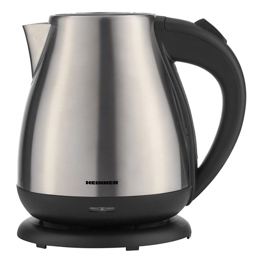 Heinner HEK-17IX - Hervidor eléctrico 1,7 l 2200W/230V cromo mate/negro