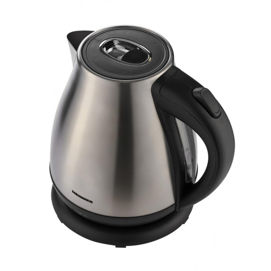 Heinner HEK-17IX - Hervidor eléctrico 1,7 l 2200W/230V cromo mate/negro