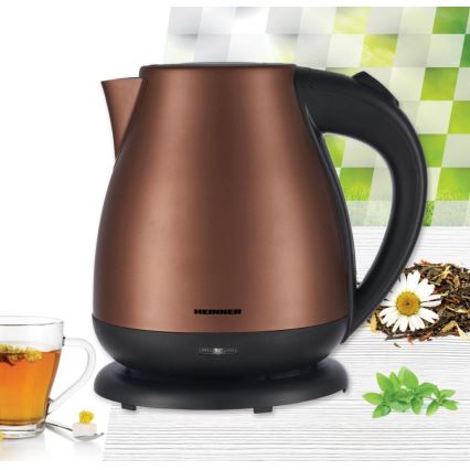 Heinner HEK-17IXC - Hervidor eléctrico 1,7 l 2200W/230V color cobre