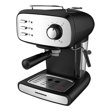 Heinner HEM-1100BKX - Cafetera espresso de palanca 850W/230V negro/cromo mate