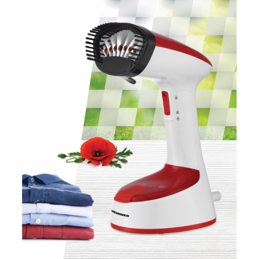 Heinner HGS-1400RD - Vaporizador de prendas de mano 1470W/230V blanco/rojo