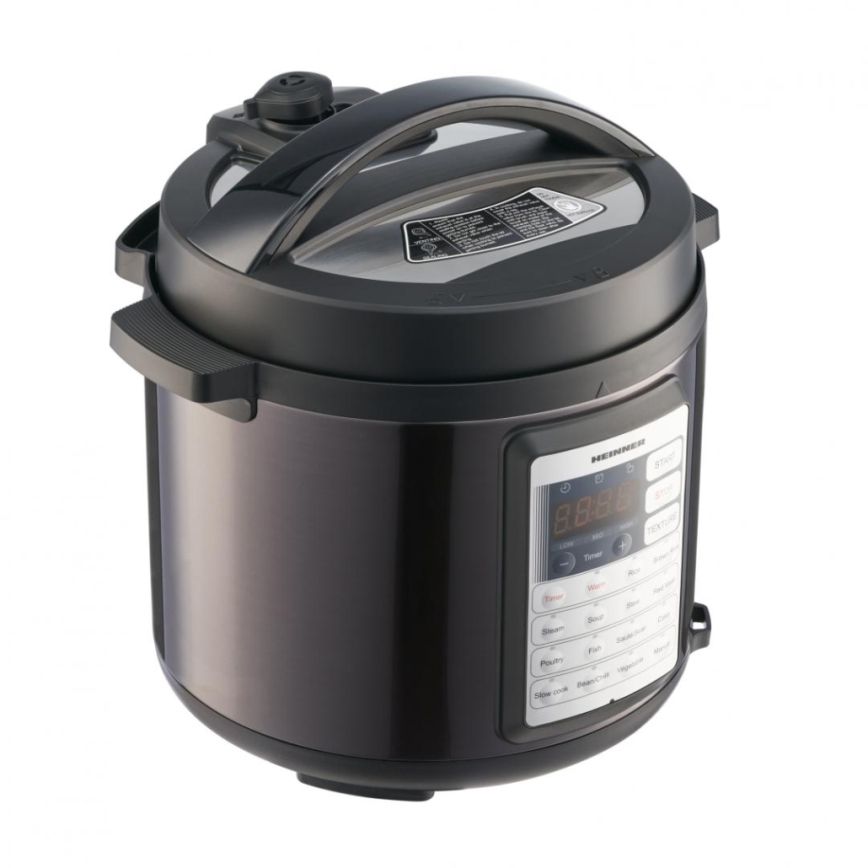 Heinner HPCK-38BK - Olla a presión eléctrica multifunción 5,7 l 1000W/230V negra