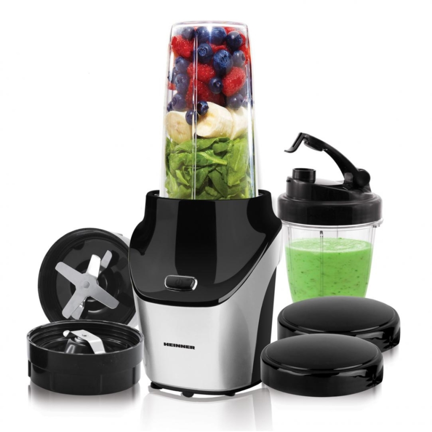 Heinner HSB-T1000SS - Batidora Nutri Smoothie 1000 W/230 V cromo mate/negro