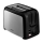 Heinner HTP-700BKSS - Tostadora de 2 ranuras 700W/230V negro/cromo mate
