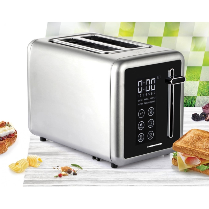 Heinner HTP-DD900BKSS - Tostadora digital 900W/230V acero inoxidable