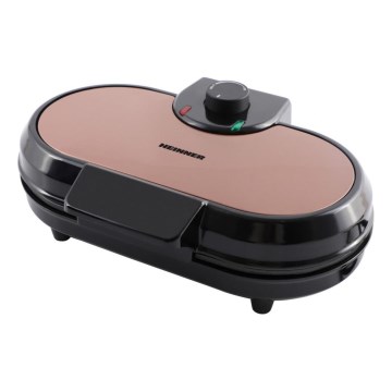 Heinner HWF-1000CR - Gofrera 1000W/230V negra/oro rosa