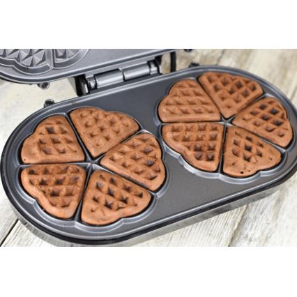 Heinner HWF-1000CR - Gofrera 1000W/230V negra/oro rosa