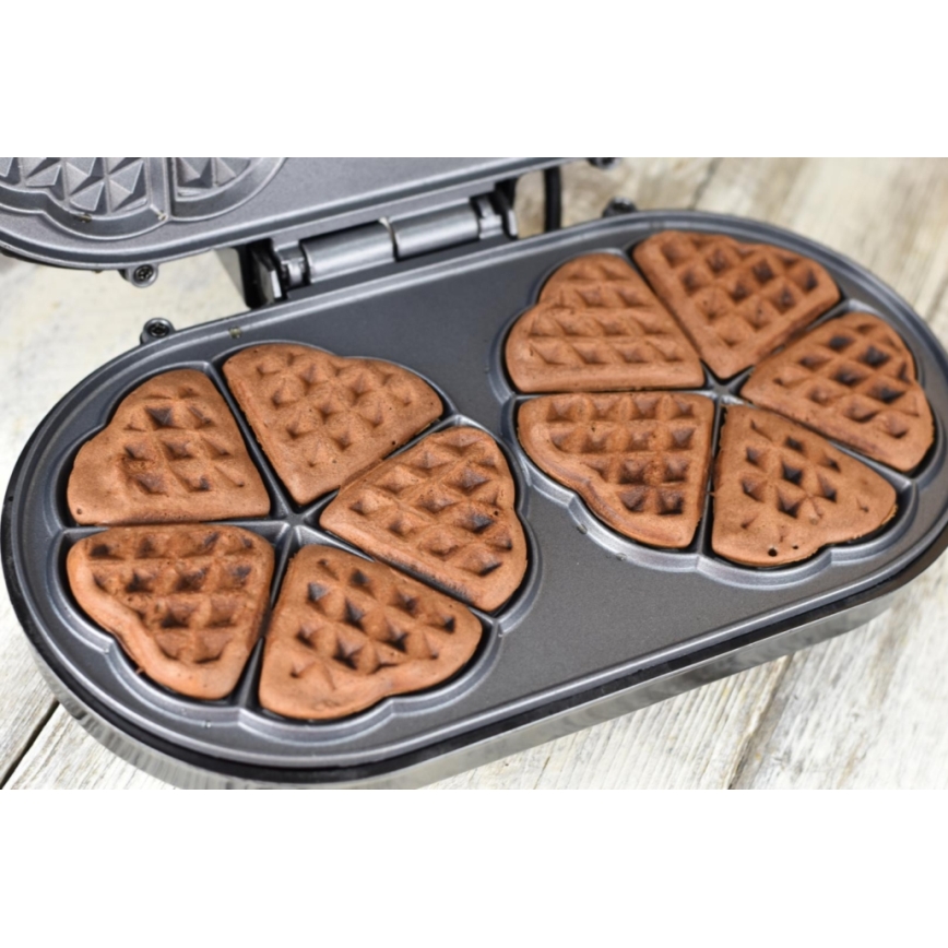 Heinner HWF-1000CR - Gofrera 1000W/230V negra/oro rosa