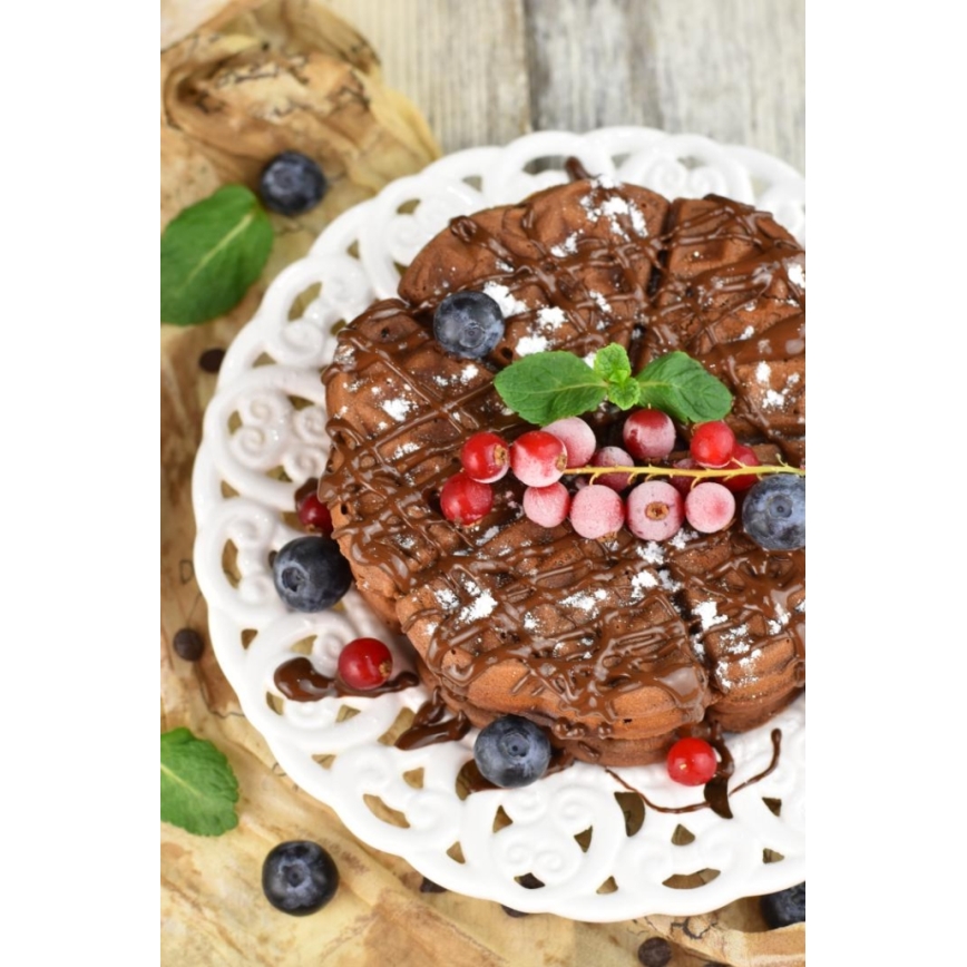 Heinner HWF-1000CR - Gofrera 1000W/230V negra/oro rosa