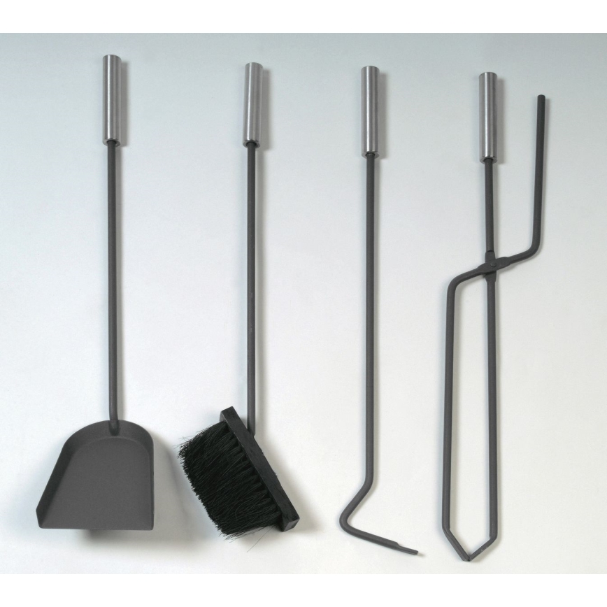 Herramientas para chimeneas 5 piezas negro