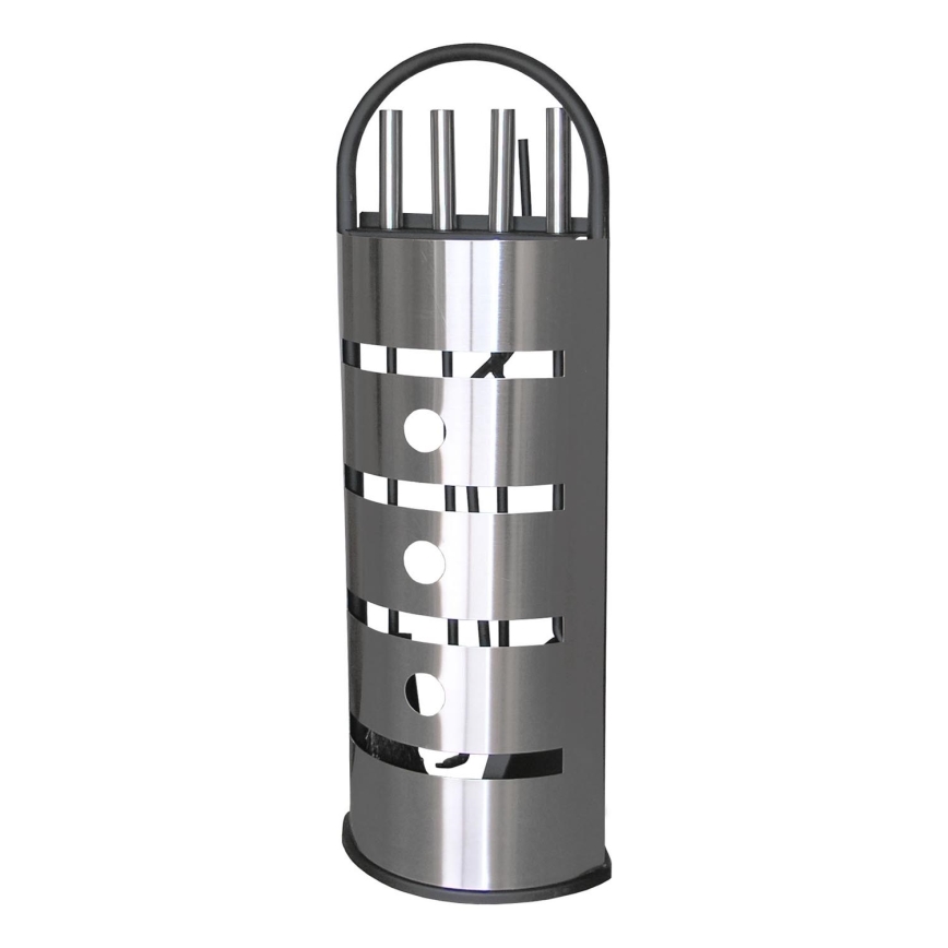 Herramientas para chimeneas 5 pz cromo brillante