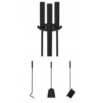 Herramientas para chimeneas acero inoxidable 4 uds.