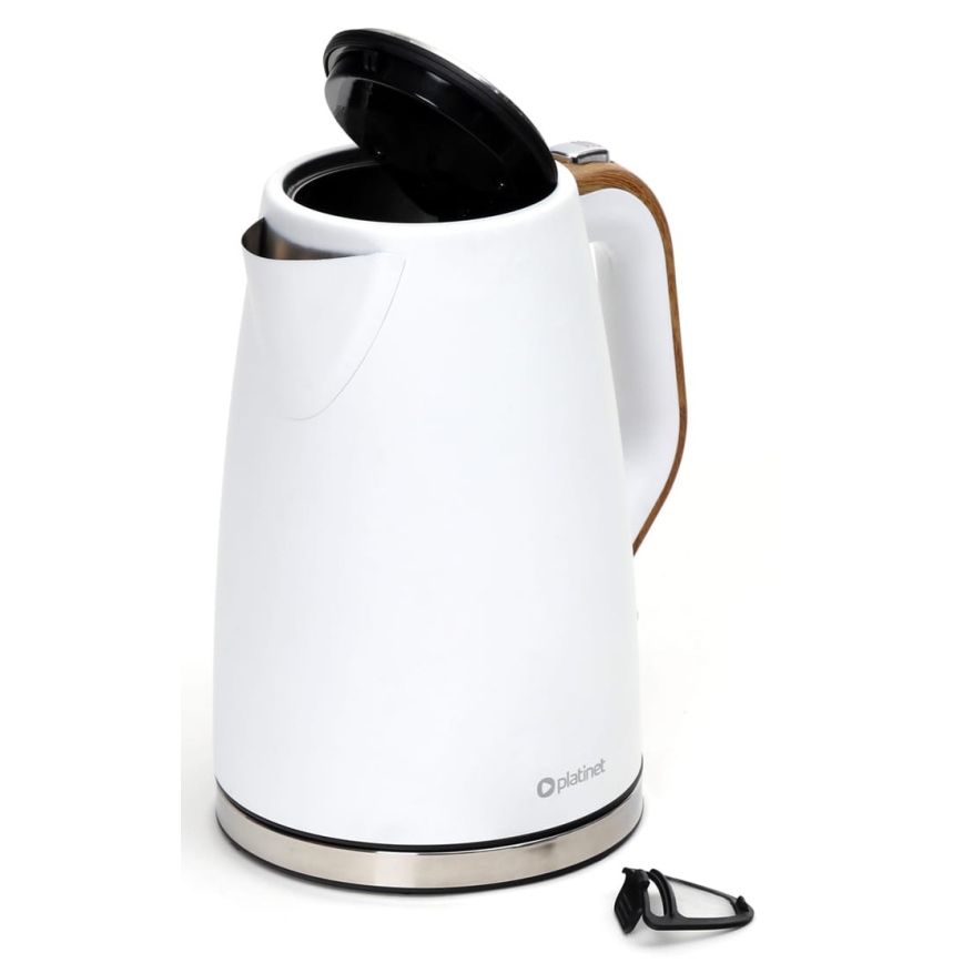 Hervidor eléctrico 1,7 l 2400W/230V acero inoxidable/blanco