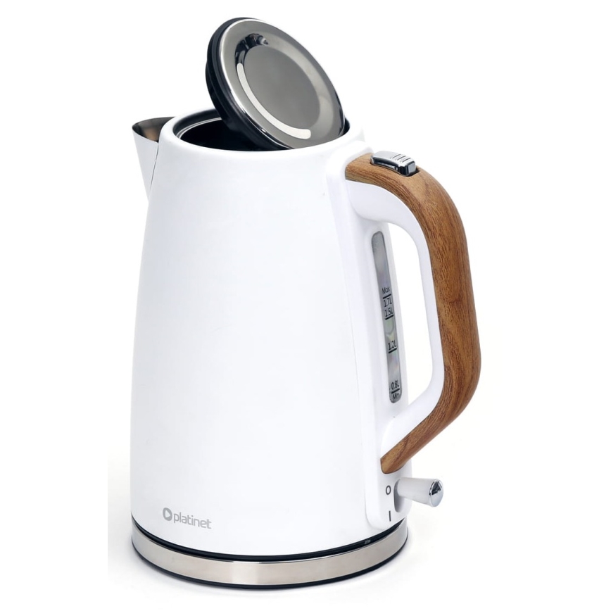 Hervidor eléctrico 1,7 l 2400W/230V acero inoxidable/blanco