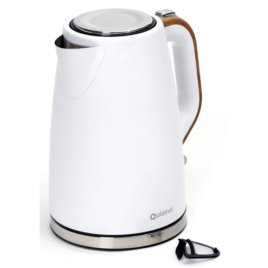 Hervidor eléctrico 1,7 l 2400W/230V acero inoxidable/blanco