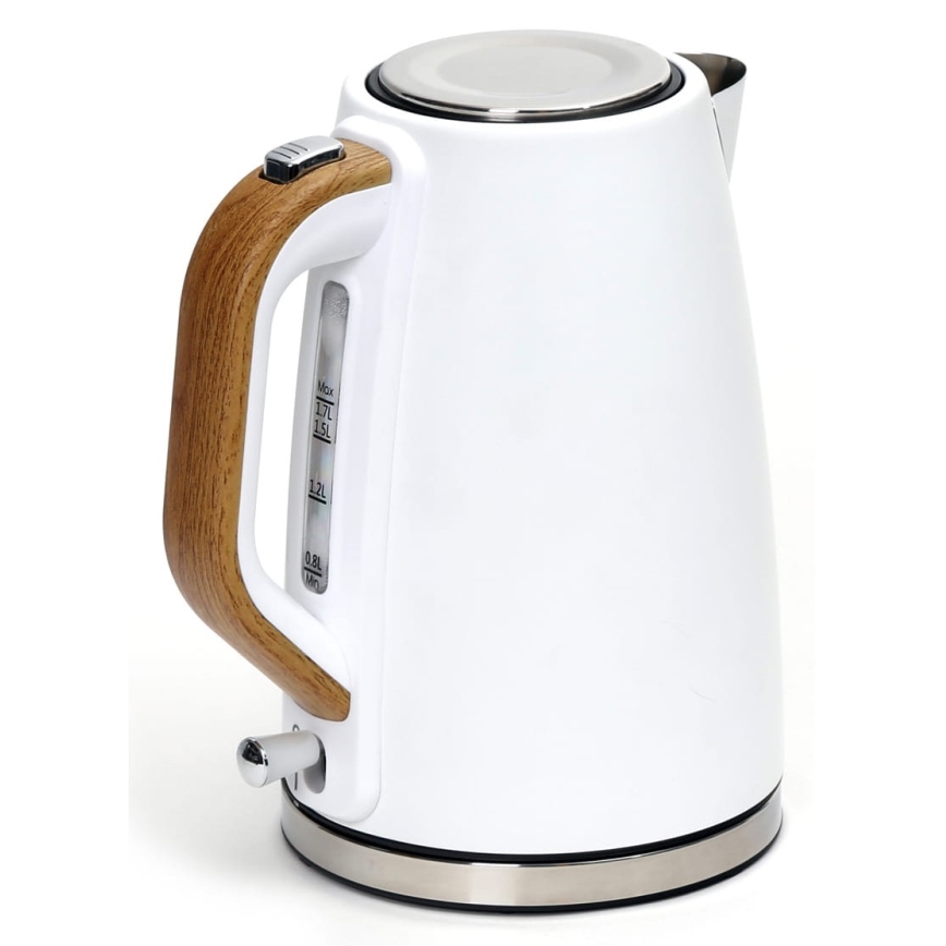 Hervidor eléctrico 1,7 l 2400W/230V acero inoxidable/blanco