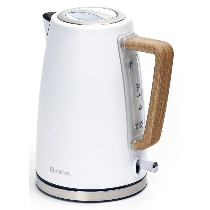 Hervidor eléctrico 1,7 l 2400W/230V acero inoxidable/blanco