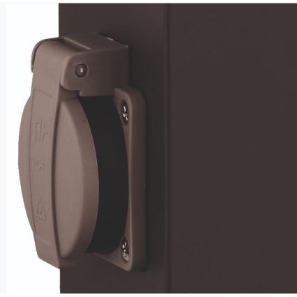 HiLite - Columna de toma de corriente de exterior PANAMA 4Z IP44 antracita