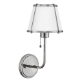 Hinkley - Aplique CLARKE 1xE27/40W/230V cromo brillante/blanco