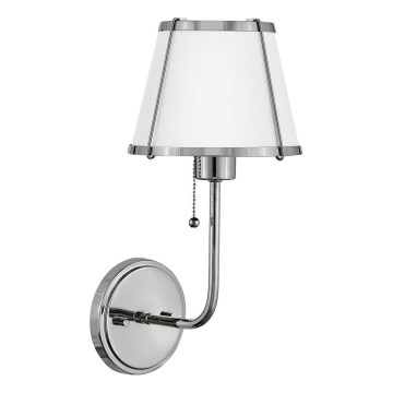Hinkley - Aplique CLARKE 1xE27/40W/230V cromo brillante/blanco