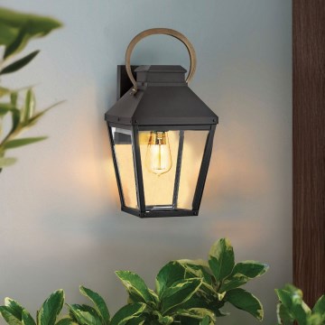 Hinkley - Aplique de pared exterior DAWSON M 1xE27/60W/230V IP44 negro