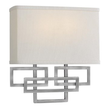 Hinkley - Aplique LANZA 2xE14/60W/230V cromo mate