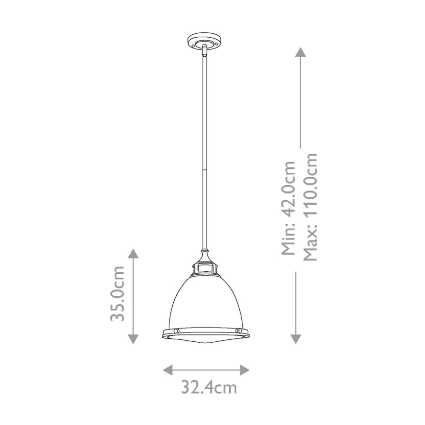 Hinkley - Lámpara colgante AMELIA 1xE27/60W/230V latón